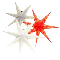 COM-FOUR Leuchtstern 60 cm rot/weiß