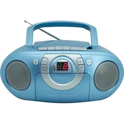 Soundmaster SCD5100BL tragbarer CD-Player Radiorecorder Kassettenrecorder AUX-Anschluss