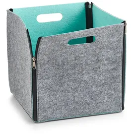 Hti-Living Aufbewahrungskorb Filz 28 x 28 x 28 cm grau