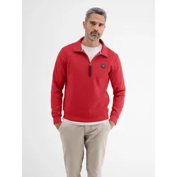 Sweat-Troyer mit dezentem Nadel-Steppmuster - Ruby Red - M