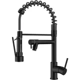 luxuskollektion FORIOUS Küchenarmatur Schwarz Edelstahl