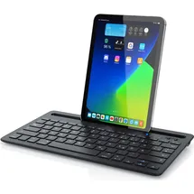 Aplic Bluetooth Tastatur mit Tablet Halterung für iOS, Android, Windows QWERTZ Layout / mit Akku - Schwarz