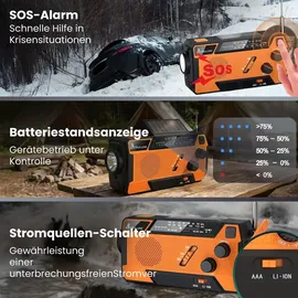 Extralink Kurbelradio orange