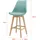 [en.casa] Barhocker 2er Set 48 x 105 x 58 cm Mint