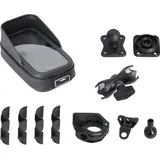 SW-Motech Universal Navi-Kit mit Phone Case. Inkl. 2" Klemmarm. Für Lenker/ Spiegelgewinde.