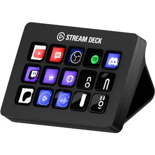 Elgato Stream Deck MK.2 – Studio-Controller, 15 Makrotasten, auslösen von Aktion in Apps und Software wie OBS, Twitch, YouTube und anderen, für Mac und PC
