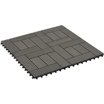 vidaXL Terrassenfliese 30 x 30 cm braun