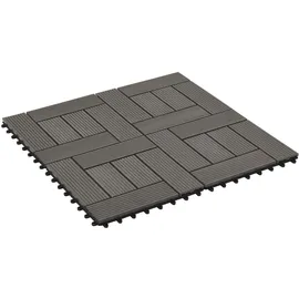 vidaXL Terrassenfliese 30 x 30 cm braun