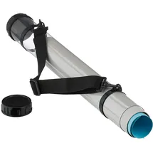 Relaxdays Posterrolle mit Gurt, 64 cm, Ø 7,5cm, Transport Poster & Plakate, Zeichenrolle bis Din A1, transparent/schwarz