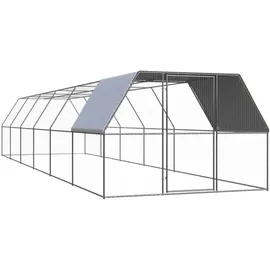 vidaXL Outdoor-Hühnerkäfig 3x12x2 m Verzinkter Stahl Modell 1