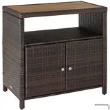 Tectake Gartenschrank Monscia 90 x 55,5 x 87 cm Braun