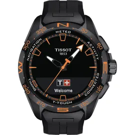 TISSOT T-Touch Connect Solar 47,5 mm Silikonarmband Schwarz T121.420.47.051.04