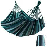 your GEAR yourGEAR Cebu - XXL Hängematte 220 x 160 cm | Smaragd (Grün) oder Aqua (Blau) | bis 300 kg Baumwolle Tuchhängematte 2 Personen| Packtasche [Smaragd]