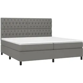 vidaXL Boxspringbett 200 x 200 cm Dunkelgrau