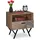 Relaxdays Nachttisch im Industrial Style, Wohn- & Schlafzimmer Beistelltisch, HxBxT: 53 x 50 x 42 cm,