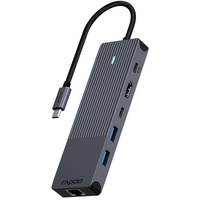 Rapoo UCM-2002 USB-C Multiport Adapter 6-in-1 Grau