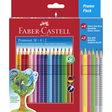 Faber-Castell Colour Grip Promoset 18+4+2 Buntstift sortiert, 24er-Set, Kartonetui (201540)