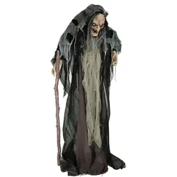 Halloween Figur Hexe NAHEMA, 160cm - animiert mit Bewegung, Licht und Sound