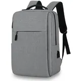 Aucuu Rucksack Herren, 15,6 Zoll Laptop Rucksack mit USB Ladeanschluss, Laptop Schulrucksack Wasserdicht, Business Rucksack mit Laptopfach, Reiserucksack, Backpack für Arbeit Reise Uni Büro
