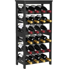 Vevor Weinregal 6-stöckig 36 kg 36 x 24 x 90 cm Schwarz