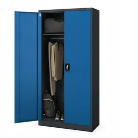 Jan Nowak Büroschrank 185 x 90 x 45 cm Blau/Anthrazit