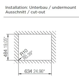 Schock Manhattan D-100 Unterbau nero + Excenterbetätigung