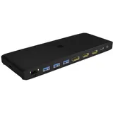 ICY BOX IB-DK2416-C, Dockingstation - schwarz, USB-C, HDMI, DisplayPort, Kartenleser, USB-A, Gigabit LAN