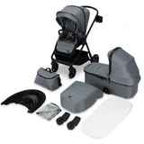 MOMI GISELLE 2in1 Kinderwagen in 1 mit Buggy-Funktion, 5-Punkt-Sicherheitsgurt, ab dem 1. Lebenstag, bis 22 kg Körpergewicht (Buggy), Einkaufskorb, Matratze, Regenschutz und Wickeltasche