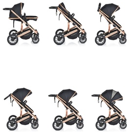 Moni Kombikinderwagen 2 in 1 Thira Babywanne, umbaubar, Sportsitz, Fußabdeckung schwarz