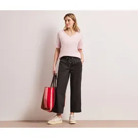 STREET ONE Paperbag-Hose loose fit Braun 40