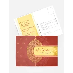 Antwortkarten Hochzeit selbst gestalten mit Spruch und Fotos im Onlinedesigner bei Meine-Kartenmanufaktur.de