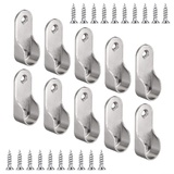 iTYOOS 10 Stücke Halterung Kleiderstange Schrank Mit 20 Stücke Schrauben, Zinklegierung Kleiderstange Schrank Schrankrohr, Schrankrohrlager Oval Für Garderobe,Metall Kleiderstangenaufhänger