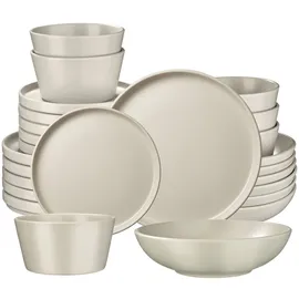 Tectake Una Tafelservice 24-tlg. taupe