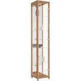 fif möbel Vitrine OPTIMA Standvitrine/Glasvitrine 1x Glastür,perfekt für Sammler,Sammlervitrine braun