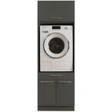 laundreezy Waschmaschinenschrank mit Schrankaufsatz 67,5 x 200 x 67,5 cm Anthrazit