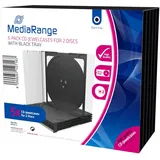 MediaRange CD-Leerbox für 2 CDs 5er-Pack transperant