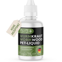 GreenPet Wurm Kraut Pet Liquid Tropfen Flüssig - Natürliche Wurmkur Alternative, vor, bei & nach Wurmbefall Hund, Katze & Kaninchen, alle Haustiere, pflanzliches Wurmmittel 50ml