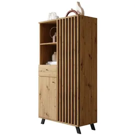 Newroom Highboard 80 x 156 x 40 cm Braun