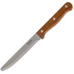 Olympia Steakmesser mit runder Spitze Holz