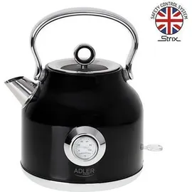 Adler AD 1346b Wasserkocher mit Thermometer, 2200w 1.7l Schwarz