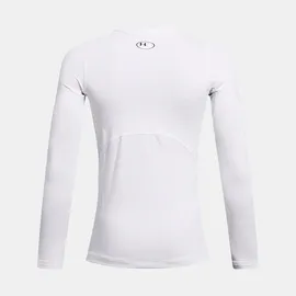 Under Armour Coldgear Armour Langarm-t-shirt - White / Black - 10-12 Jahre