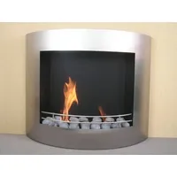 London Bio Ethanol Kamin Standkamin Gelkamin Silber Luxuskamin Tischkamin WandKamin Ofen Cottage Pillar Feuerstelle Feuersäule Feuerkorb Rauch- & geruchsloser Brenner klassisches Kamingehäuse, 3 x 500 ml Brenner Silber