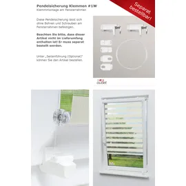 Lysel Outlet Doppelrollo Kassette Perlweiß, (B x H) 120cm x 175cm in beige/perlweiß