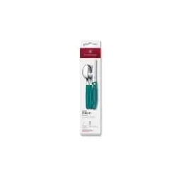 Victorinox Picknick Set 3-teilig | Messer, Gabel & Löffel für unterwegs | Praktisch & kompakt Grün