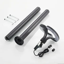 LINDBY Keily Kreis, anthrazit, Metall - Schwarz aus Aluminium 2-flammig