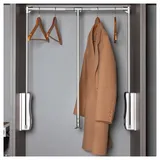 KZKZK Kleiderstange for Herunterziehen, anhebbarer Kleiderbügel mit Doppelpuffer, Tragfähigkeit von 50 kg, Kleiderstange aus Aluminiumlegierung, verstellbar, 55–125 cm(Silver,550-700mm)