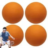 Squash Ball Beginner Set – 4 Pack Trainingsbälle aus Gummi mit hoher Elastizität, hohler Kugel für die | Mini-Sportbälle für das Reaktionstraining