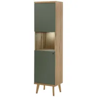 Furn.design Vitrine Juna in Salbei und Eiche Evoke 50
