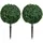 Homcom 2er-set Künstlicher Buchsbaum groß 70 cm, Kunstpflanze mit Uv-schutz, -