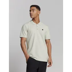 Poloshirt NO EXCESS "No Excess Poloshirt Polo Melange", Herren, Gr. L, grau (kit), 70% Baumwolle (recycelt), 30% Polyester (Recycelt), Shirts